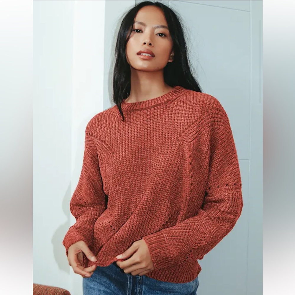 Lulu’s Soft Knit Rust Sweater - Size Small